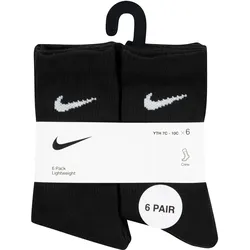 Sportsocken NIKE SPORTSWEAR "NHN NIKE COLORFUL PACK CREW für Kinder", Kinder, Gr. 27-34,5, schwarz, Polyester, Socken, für Kinder
