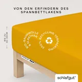 schlafgut Premium Baumwolle 180 x 200 - 200 x 220 cm yellow deep