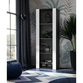 komodee Vitrine Tivoli 55 x 35 x 159 cm Schwarz/Weiß