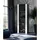 komodee Vitrine Tivoli 55 x 35 x 159 cm Schwarz/Weiß