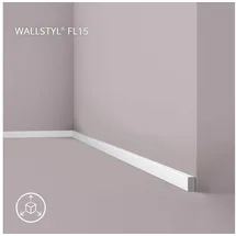 NOEL & MARQUET Sockelleiste NMC FL15 WALLSTYL Weiß 2 St. 200 x 1 x 1,8 cm