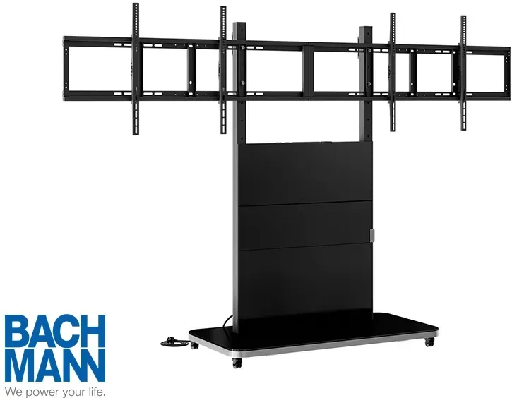 Hagor Pro-Tower L Dual 2878 - Mobiler Rollwagen 2 x 65 Zoll - max. 2x 40 kg - VE...