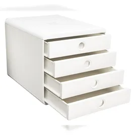 Exacompta Schubladenbox AutentiK 27,8 x 34,7 x 26,7 cm 4-tlg. weiß