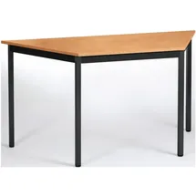 Sodematub Mehrzwecktisch buche, schwarz Trapezform, Vierkantrohr schwarz, 70,0/140,0 x 70,0 x 74,0 cm