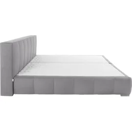 Home Affaire Boxspringbett »Chelles« inkl. Topper,, in XXL- Überlänge 220 cm, Unterbox mit feine Wölbung grau
