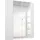 Rauch Möbel Nidda, Eckschrank mit 2 Spiegeltüren, Eckkleiderschrank Kleiderschrank Schrank mit Stauraum, Drehtürenschrank, 2-türig, Farbe Alpinweiß, 117x197x104cm