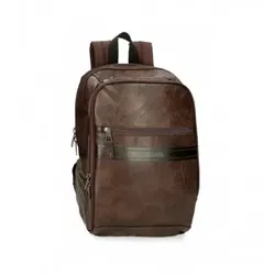 Pepe Jeans Unisex. 7812132 Horley anpassungsfähig Computer Rucksack zwei Fächer braun (OSFA), Lässig, Polyester