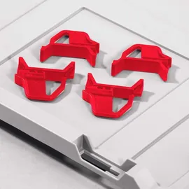 Proregal SparSet 40x Schiebeschnappverschluss Rot für Eurobox NextGen (4er Set)