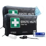 KFZ-Verbandtasche DIN 13164 - Verbandskasten Auto, Erste Hilfe Kasten Auto, Verbandkasten PKW, Motorrad, KFZ Set, Schwarz, Verbandstasche