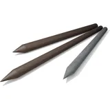 Hahn Kunststoffe GmbH Rundpfosten aus hanit® Recyclingkunststoff, Grau, 1.300 mm, Mindestabnahme: 165 Stk.