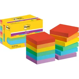 Post-it Super Sticky Notes Carnival Collection, 12 Stück