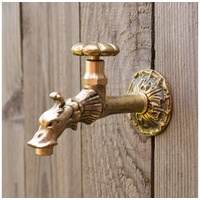 Antikas Wasserspeier Wasserhahn für Wandbrunnen, Wasserspeier aus Messing, wie Antik 1/2"