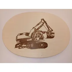 Frühstücksbrett Bagger