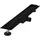 luxebath Duschrinne 60 cm 2in1, befliesbar extra flach, Edelstahl, Schwarz,