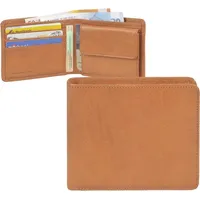 Sonnenleder Geldbörse Querformat Leder Herren Damen Portemonnaie Geldbeutel Spree natur braun