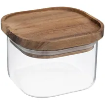 5five simply smart 5five - einmachglas "hermet" 0,4l aus glas mit luftdichtem deckel aus akazienholz