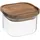 5five simply smart 5five - einmachglas "hermet" 0,4l aus glas mit luftdichtem deckel aus akazienholz