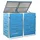 vidaXL Mülltonnenbox für 2 Tonnen 138 x 77,5 x 115,5 cm blau