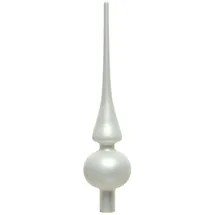 Kaemingk Christbaumspitze Glas 26cm winterweiß matt