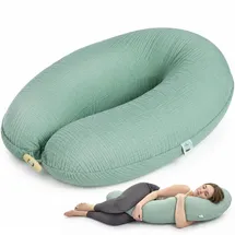 sei Design Stillkissen Faserbällchen 190 cm Pünktchen antarktisblau Fisch