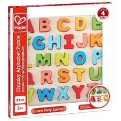 Toynamics Europe Puzzle Hape Puzzle mit Großbuchstaben (Kinderpuzzle), 29 Puzzleteile