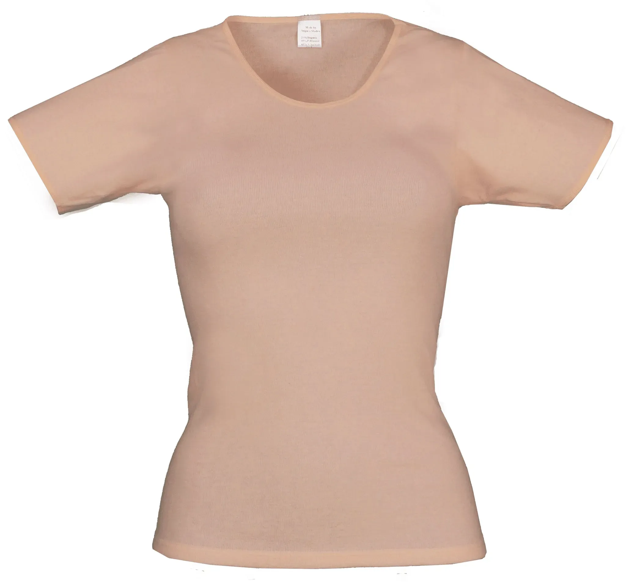 wobera Angora kuscheliges Damenunterhemd mit 1/2 Arm und 50% 1 St beige Frauen