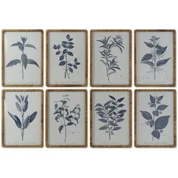 Bild DKD Home Decor Moderne Botanische Pflanzen 50 x 2,5 x 70 cm (8 Stück)