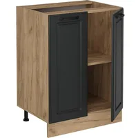 Vicco Küchenunterschrank R-Line, Anthrazit Landhaus, 60 cm ohne Arbeitsplatte