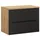 Badplaats Waschbeckenunterschrank Ocean 2 Schubladen 80 x 59 cm Schwarz Matt/Eiche