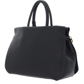 Coccinelle Blue Soft Handbag Grained Leather Noir