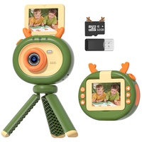 Kinderkamera, 40MP&1080P HD Kinder Kamera, 2,0 Zoll Kamera Kinder mit Stativ, Fotoapparat Kinder 32GB SD-Karte Kamera Kinder für 3-12 Jahre Geburtstag Weihnachten Spielzeug Kinder