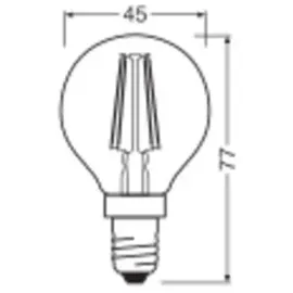 Osram lighting OSRAM CLASSIC LED-Lampe E14, 2,9W 2700K, dimmbar,