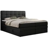 MKS Meble Boxspringbett mit Bettkasten ¦ schwarz ¦ Maße (cm): B: 200 H: 110