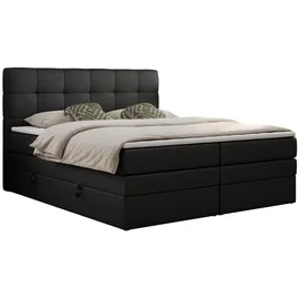 MKS Meble Boxspringbett mit Bettkasten ¦ schwarz ¦ Maße (cm): B: 200 H: 110