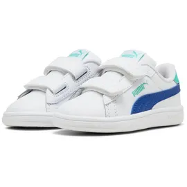Puma PUMA Smash 3.0 L V INF, Unisex Sneaker, PUMA White-Vivid Blue-Aquatic, - 23 EU