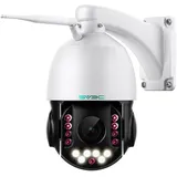 SV3C 4K 36X Zoom PTZ überwachungskamera Aussen, 8MP 2,4G 5GHz WLAN IP Kamera Outdoor mit Personen Fahrzeug Haustiererkennung, Auto-Track, Farbnachtsicht, ONVIF, FTP, Cloud & Micro SD-Kartenspeicher