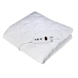Promed UBS-2.4 Wärmeunterbett mit Abschaltautomatik, elektrische Heizdecke mit 10 Temperaturstufen, Schnellheizung Turbo Heat 120 Watt und Überhitzungsschutz, ca 150x70 cm, waschbar bei 400, weiß
