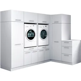 laundreezy Mehrzweckschrank-Set 253 x 200 x 68 cm Weiß