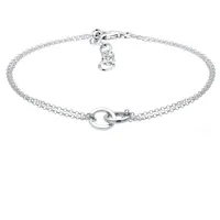 Elli Kreis Geo Minimal Armband silber 925 Sterling Silber Größe 18