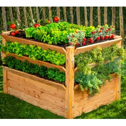 Westmann Lärchenholz Hochbeet Premium XXL | Natur | 125x91x73 cm