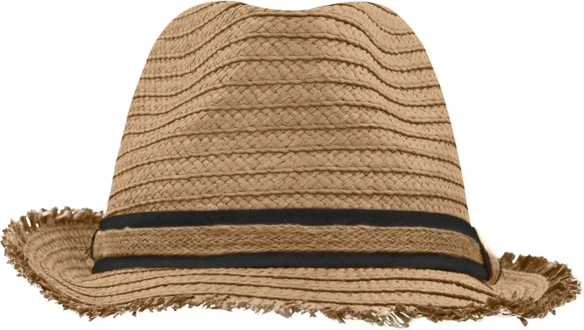 Myrtle Beach Unisex Hut mit Fransenkrempe MB6703 caramel/black L/XL