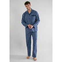 Götzburg Pyjama in Blau/Weiß L