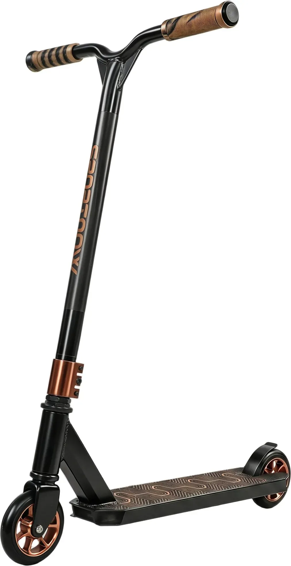 SPORTNOW Akrobatic-Scooter, Freestyle-Scooter mit 360°-Lenker, ABEC-9-Lager, 120-mm-PU-Räder, Aluminium-Stahl-Rahmen, rutschfest, für Jugendliche und Erwachsene, Skatepark, Gold   Aosom