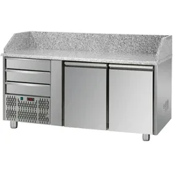 Tecnodom Pizzatheke 2 Türen GN 1/1 Motor Gruppe SX 3 neutrale Schubladen und Granitplatte