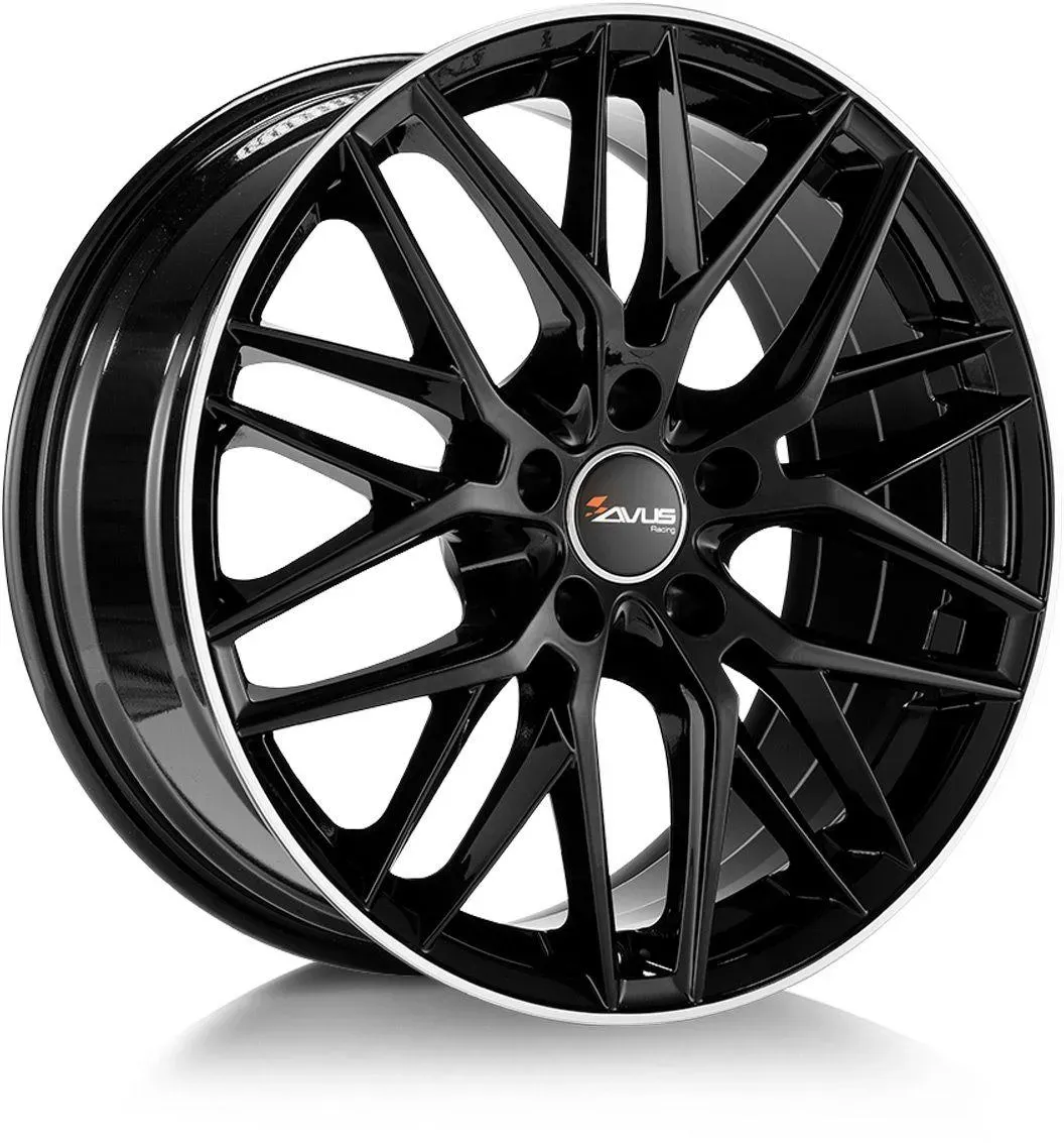 AVUS RACING AF19 black polished lip 8.0Jx18 5x112 ET35