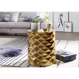 Wohnling Beistelltisch Aluminium gold 43,5 x 43,5 x 48,0 cm