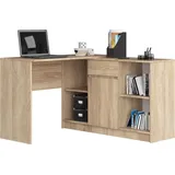 AKORD Furniture Factory AKORD B17 mit Kommode Sonoma-Eiche B120 x H79 x T126 cm - Hellbraun