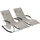 Tectake Taya Sonnenliege 200 x 58 x 55 cm Beige