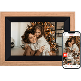 Rollei Smart Frame WiFi 105 mit App-Funktion Digitaler Bilderrahmen, 25,53 cm, 1200 x 1920p, Wooden Braun