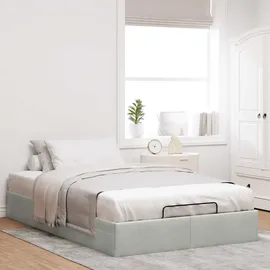 vidaXL Ottoman-Bett 120 x 200 cm Hellgrau
